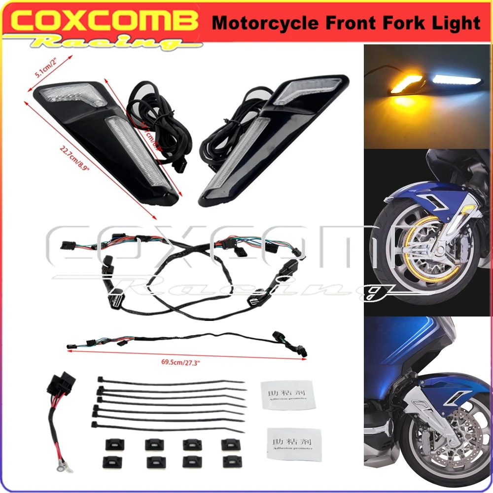 Motorcycle Accessories LED Front Fork Mounted Nav Lights For Honda Gold Wing GL1800 F6B Tour DCT Airbag 2018-2022 Chrome Black
Motorcycle Accessories LED Front Fork Mounted Nav Lights For Honda Gold Wing GL1800 F6B Tour DCT Airbag 2018-2022 Chrome Black