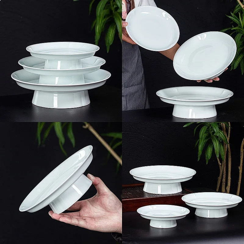 Jingdezhen Yingqing High Foot Serving Plate Fruit Bowl Minimalist Ceramic Tableware for Hotel Commercial Buffet Display Stand
Jingdezhen Yingqing High Foot Serving Plate Fruit Bowl Minimalist Ceramic Tableware for Hotel Commercial Buffet Display Stand