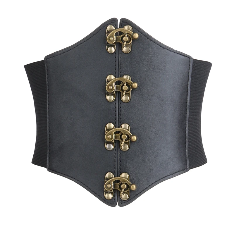 2026 New Women's Wide Elastic Stretch Waist Belt Pu Leather Steampunk Corset Cinch Waistband Dress Belts with Buckle Plus Size
2026 New Women's Wide Elastic Stretch Waist Belt Pu Leather Steampunk Corset Cinch Waistband Dress Belts with Buckle Plus Size