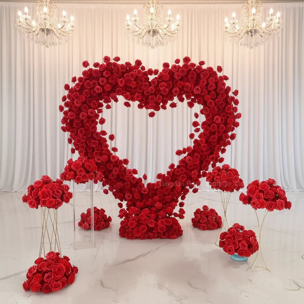 Artificial Flower Arch Decoration Red Rose Heart Flower Arch For Wedding Background Decoration Proposal Scene
Artificial Flower Arch Decoration Red Rose Heart Flower Arch For Wedding Background Decoration Proposal Scene