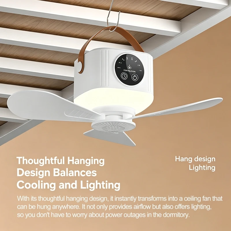 7200mAh Portable Camping Ceiling Fan with Remote Control 3 Adjustable Light Levels 4 Timer Night Light Small Ceiling Fan
7200mAh Portable Camping Ceiling Fan with Remote Control 3 Adjustable Light Levels 4 Timer Night Light Small Ceiling Fan