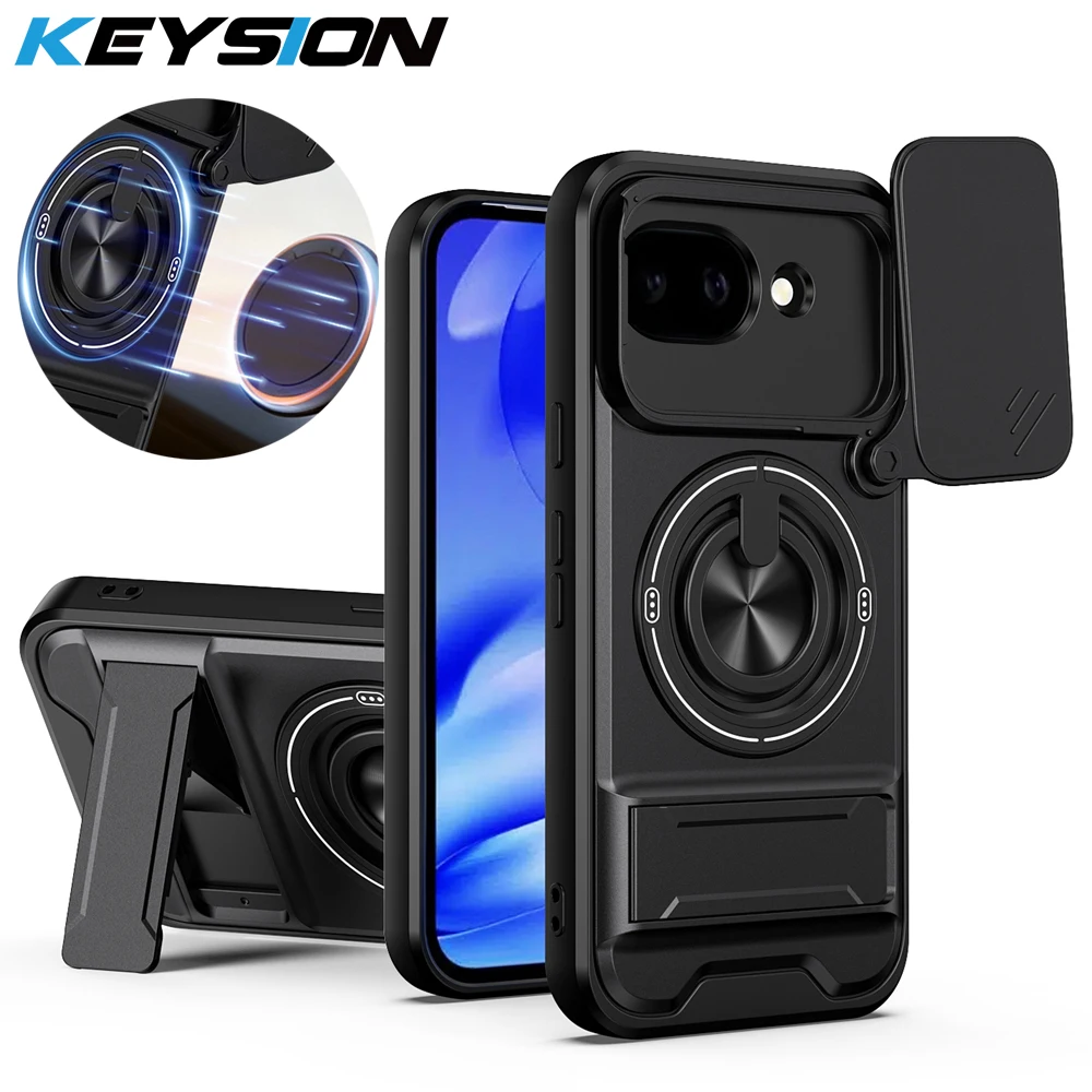 KEYSION Magnetic Phone Case for Google Pixel 10A Slide Camera Protection Upright Stand 360° Ring Shockproof Cover for Pixel 10A
KEYSION Magnetic Phone Case for Google Pixel 10A Slide Camera Protection Upright Stand 360° Ring Shockproof Cover for Pixel 10A
