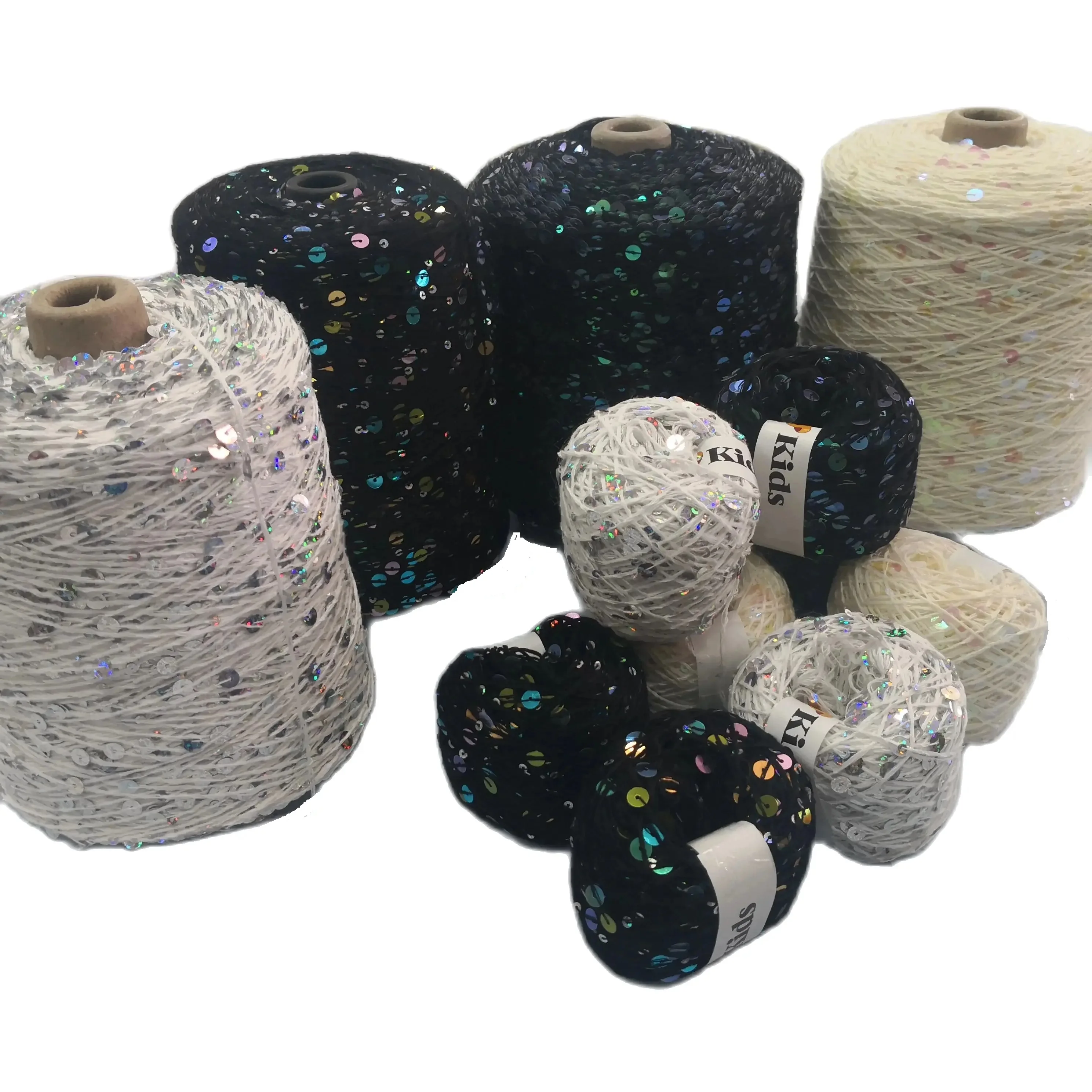 Cotton Sequins Yarn Thread for Hand Knitting, Luxury Glitter, Soft Rope, DIY Material, 50g/Ball * 2Balls = 100G, 6mm + 3mm
Cotton Sequins Yarn Thread for Hand Knitting, Luxury Glitter, Soft Rope, DIY Material, 50g/Ball * 2Balls = 100G, 6mm + 3mm