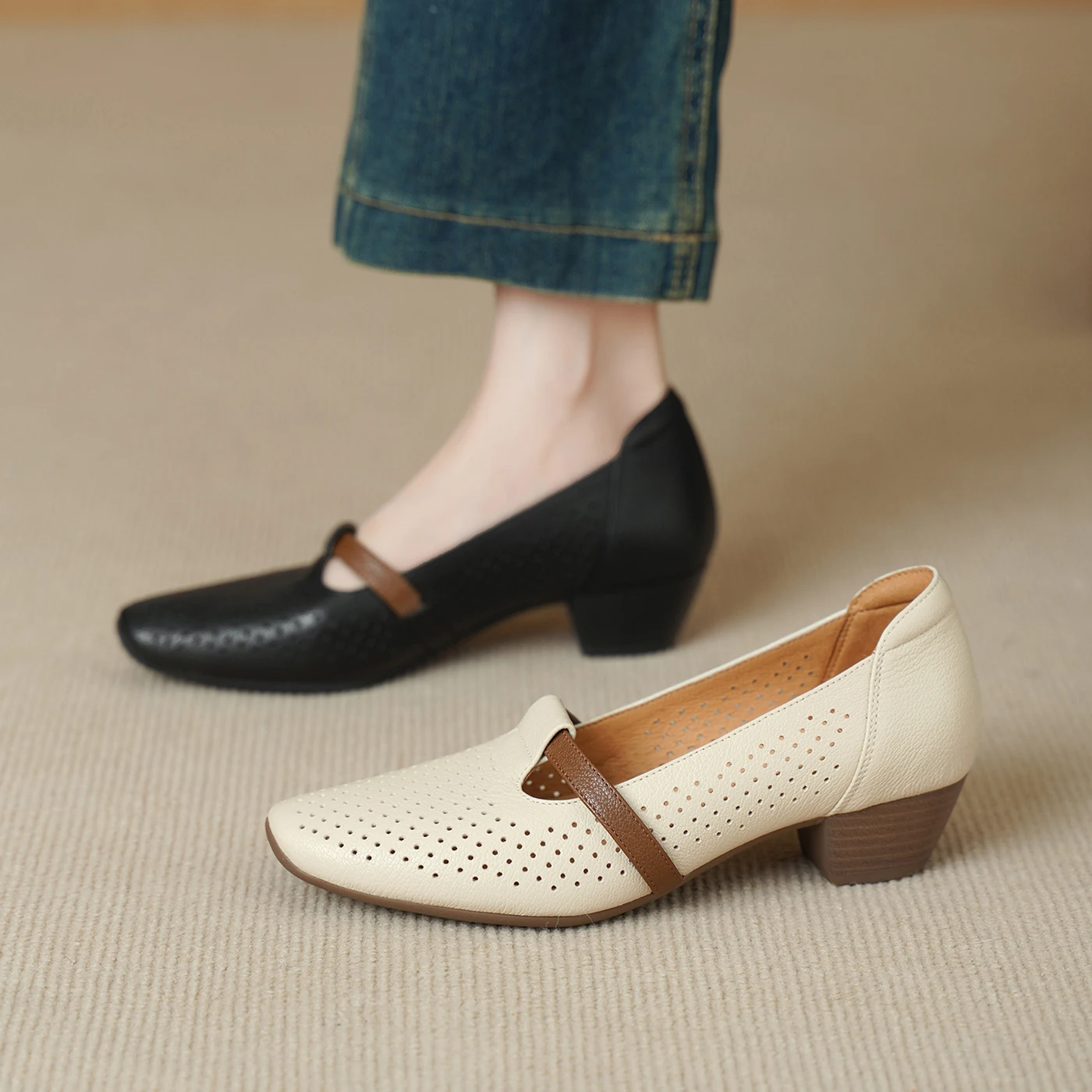 2026 new summer women sandals natural leather 22-25cm sheepskin+cowhide+pigskin hollow t-strap thick heel women shoes fashion
2026 new summer women sandals natural leather 22-25cm sheepskin+cowhide+pigskin hollow t-strap thick heel women shoes fashion