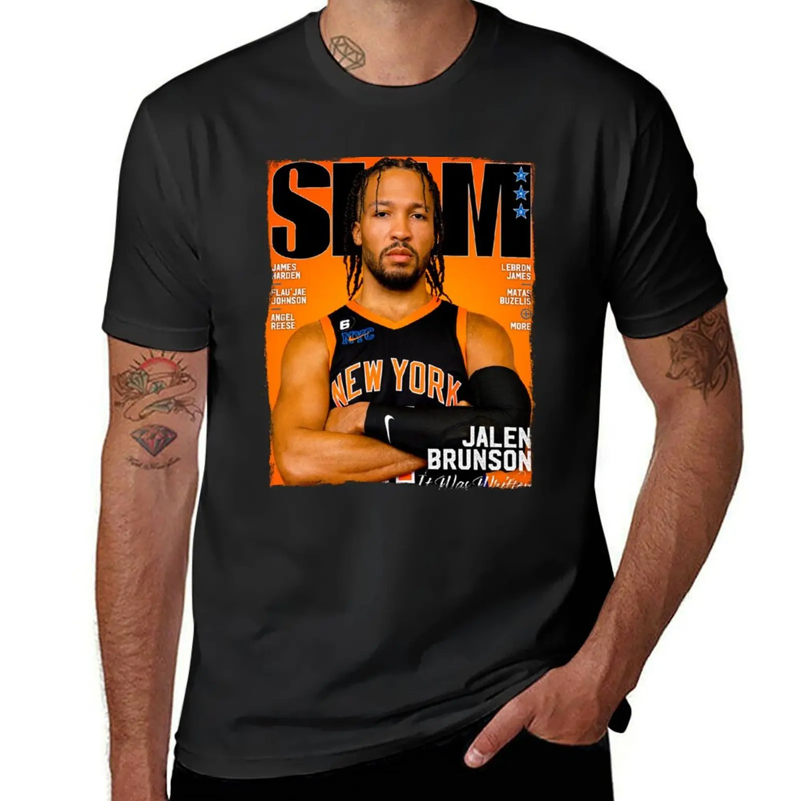 Jalen Brunson - slam magazine T-Shirt boys whites oversized graphics summer tops t shirt for men
Jalen Brunson - slam magazine T-Shirt boys whites oversized graphics summer tops t shirt for men
