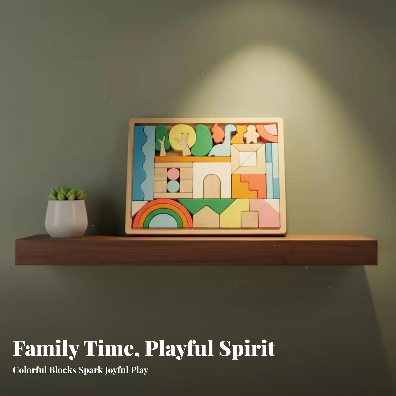 Wooden Block Puzzle Toy Rainbow Colors Shape-Recognition Block Puzzle Wooden Shape Sorter Smooth Finish Children's Play Set
Wooden Block Puzzle Toy Rainbow Colors Shape-Recognition Block Puzzle Wooden Shape Sorter Smooth Finish Children's Play Set