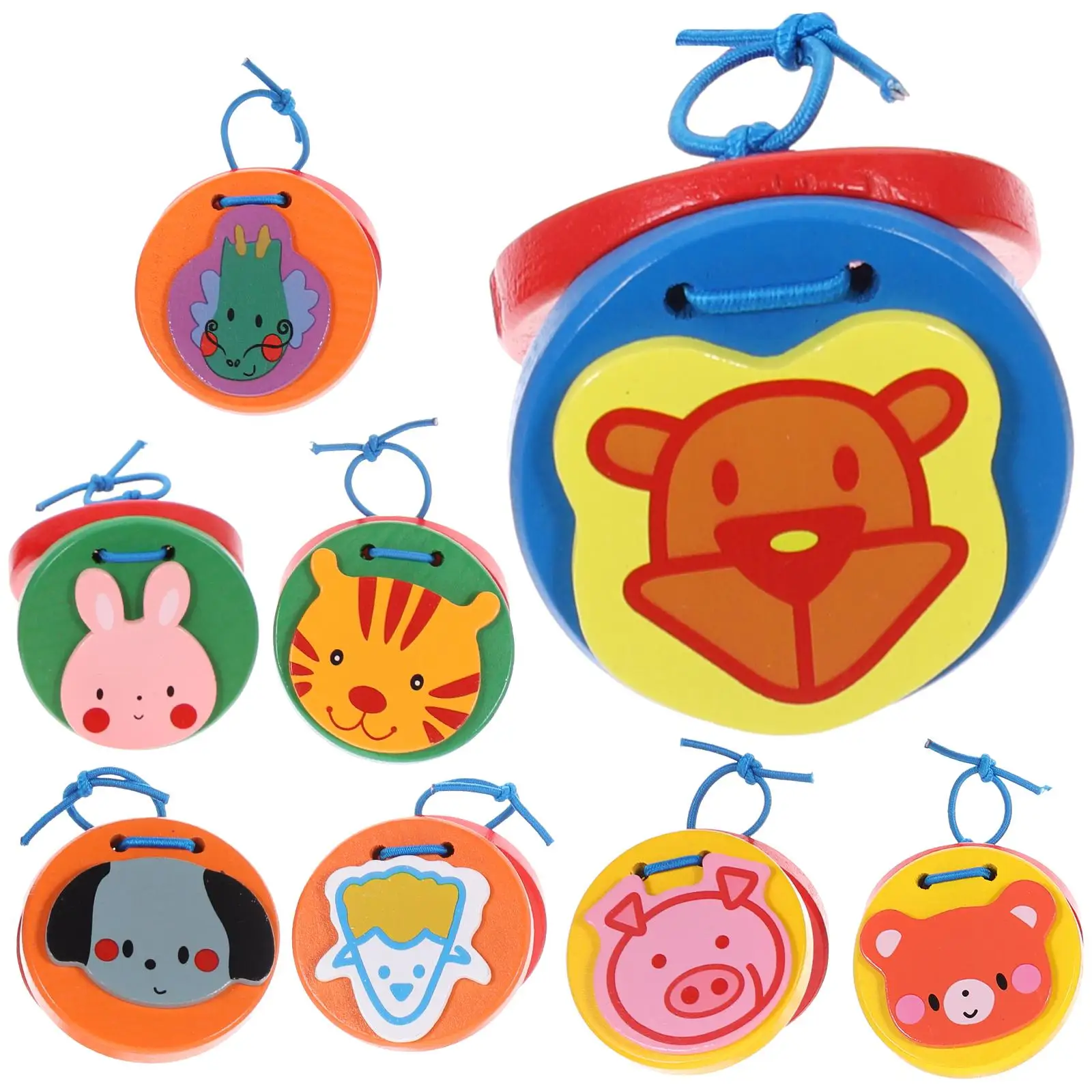 8 Pcs Wood Castanet Flapper Kids Toy Toddler Musical Preschool Instruments Bright Color Cartoon Animal gans H Eye
8 Pcs Wood Castanet Flapper Kids Toy Toddler Musical Preschool Instruments Bright Color Cartoon Animal gans H Eye