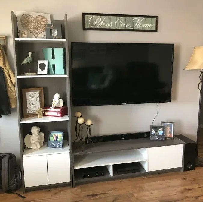 # Для заводской цены Темно-серый и белый ТВ-развлекательный центр для телевизоров с диагональю до 65 дюймов Подставка под телевизор с книжной полкой Мебель для гостиной&
# Для заводской цены Темно-серый и белый ТВ-развлекательный центр для телевизоров с диагональю до 65 дюймов Подставка под телевизор с книжной полкой Мебель для гостиной&