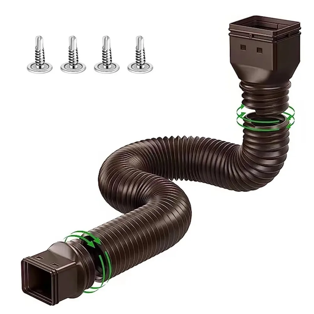 Выдвижная водосточная труба для дождевой желоба, удлинители водосточной трубы, дренаж дождевой воды, регулируемая гибкая сливная труба с винтами 
Выдвижная водосточная труба для дождевой желоба, удлинители водосточной трубы, дренаж дождевой воды, регулируемая гибкая сливная труба с винтами