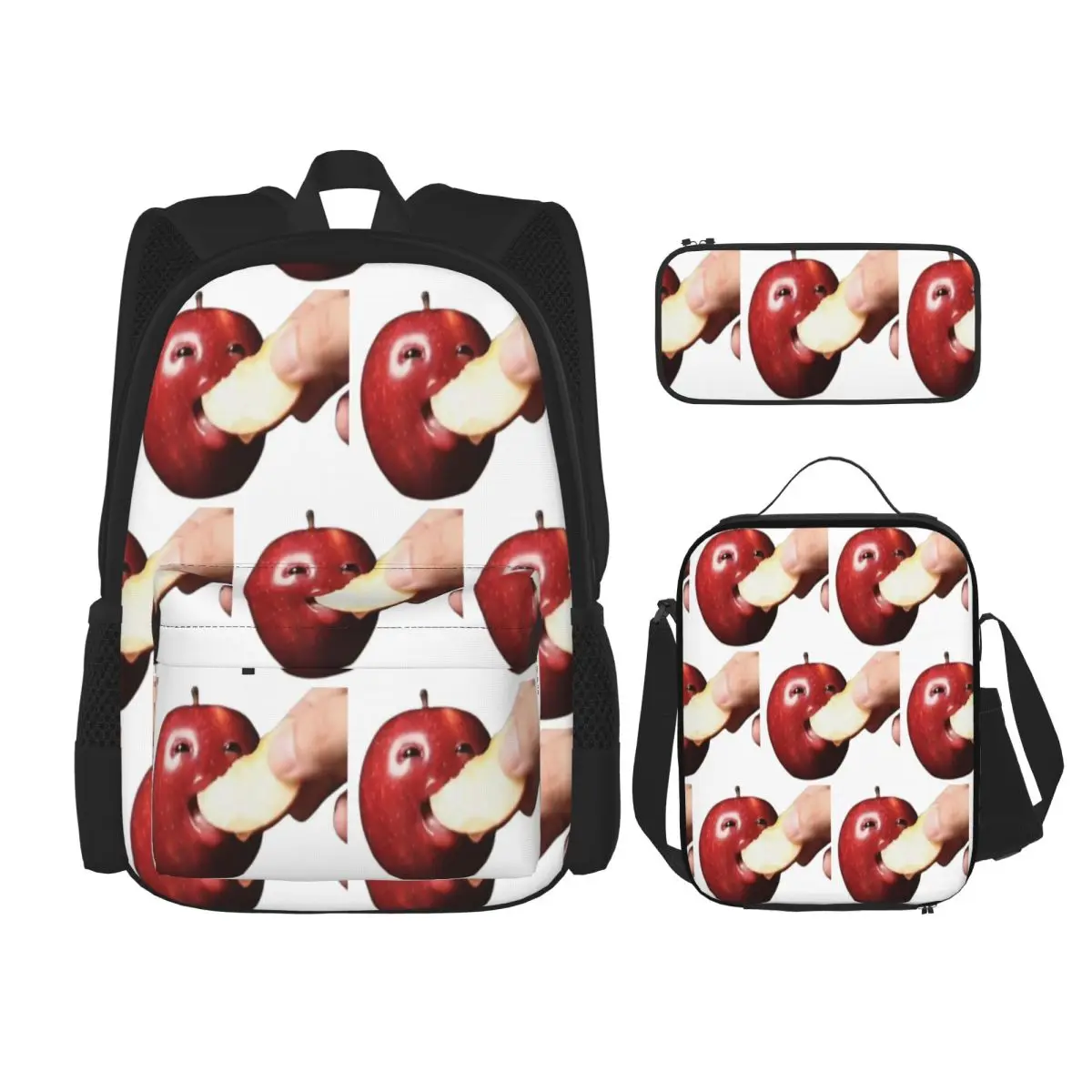 Ai Apple Eating Funny Apple With Face Backpacks Boys Girls Bookbag School Bags Rucksack Lunch Bag Pen Bag Three-Piece Set
Ai Apple Eating Funny Apple With Face Backpacks Boys Girls Bookbag School Bags Rucksack Lunch Bag Pen Bag Three-Piece Set