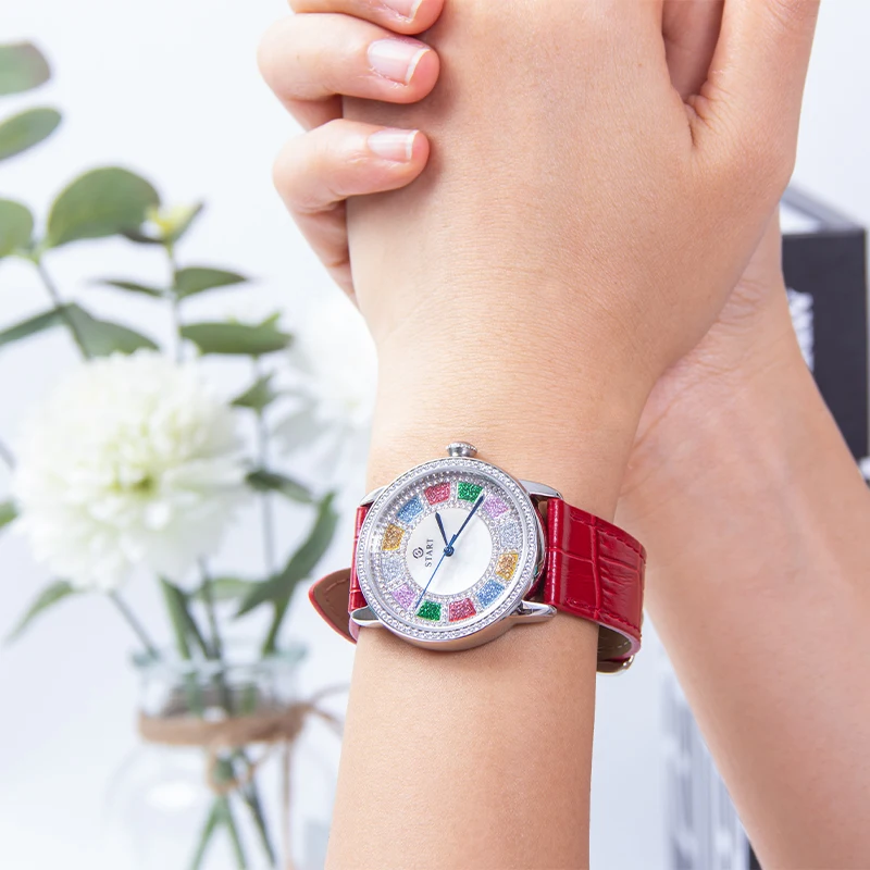 【START】Женские часы Модные трендовые кварцевые часы Цвет циркониевого циферблата Кожаные часы Розовое золото
【START】Женские часы Модные трендовые кварцевые часы Цвет циркониевого циферблата Кожаные часы Розовое золото