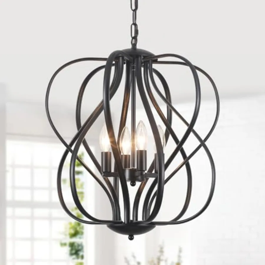 17" Modern Black Sphere Chandelier for Dining Room, Vintage Farmhouse Pendant Light Fixtures Hanging for Entryway Living Room F
17" Modern Black Sphere Chandelier for Dining Room, Vintage Farmhouse Pendant Light Fixtures Hanging for Entryway Living Room F