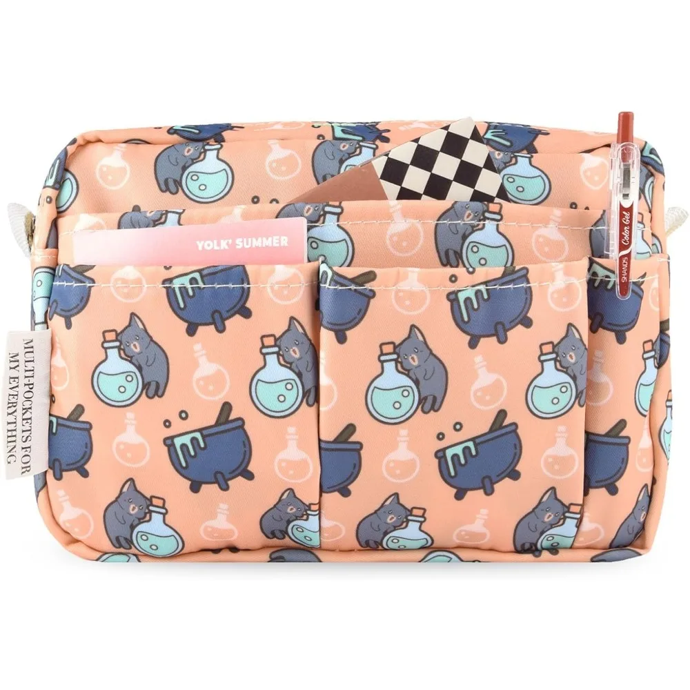 Многофункциональный органайзер для портфеля, водонепроницаемый дорожный чехол на молнии, чехол для хранения журнальных принадлежностей для ноутбуков, макияжа 
Многофункциональный органайзер для портфеля, водонепроницаемый дорожный чехол на молнии, чехол для хранения журнальных принадлежностей для ноутбуков, макияжа