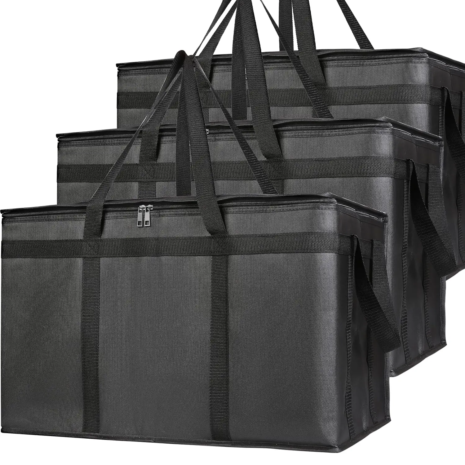 3-Pack Insulated Food Delivery Bag, XXXL Pizza Cooler Bags, Rideshare Delivery Bag, Thermal Cold/Hot Styrofoam Carrier for Ca
3-Pack Insulated Food Delivery Bag, XXXL Pizza Cooler Bags, Rideshare Delivery Bag, Thermal Cold/Hot Styrofoam Carrier for Ca