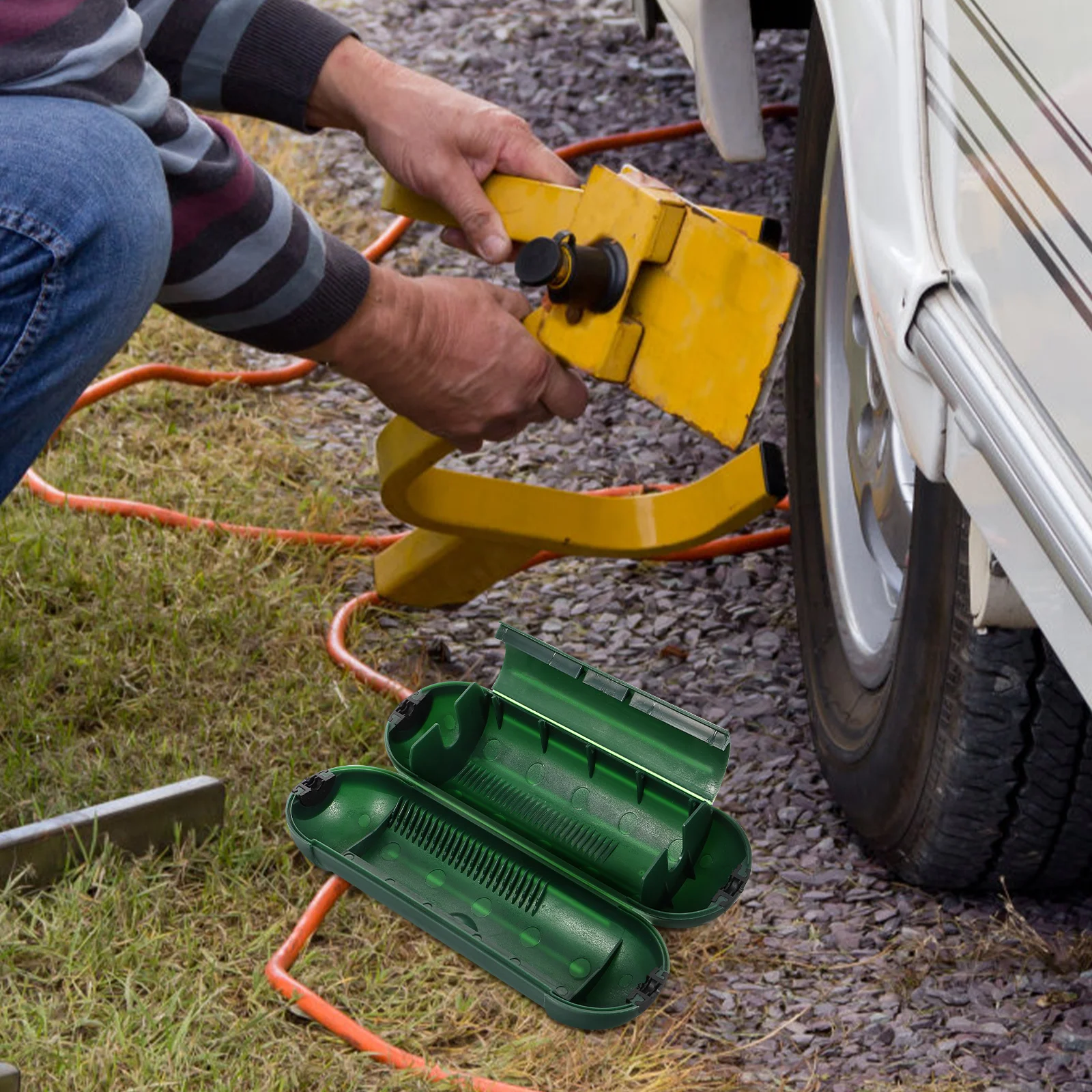 Plastic Safety Junction Box Waterproof Cover For Outdoor Indoor Extension Cord Seal Box Cable Protector
Plastic Safety Junction Box Waterproof Cover For Outdoor Indoor Extension Cord Seal Box Cable Protector