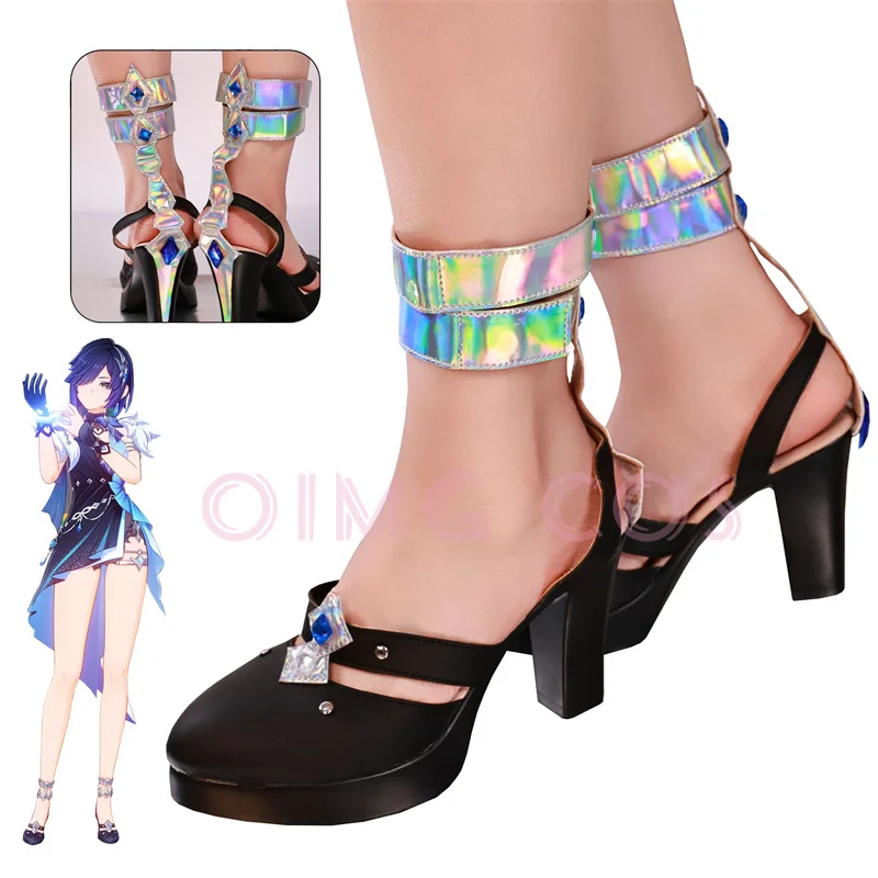 Yelan Cosplay Shoes Anime Chinese Style Halloween for Genshin Impact Women Game 
Yelan Cosplay Shoes Anime Chinese Style Halloween for Genshin Impact Women Game