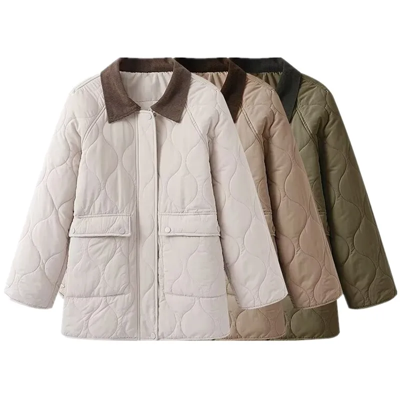 Classic Stiched Color Blo Collar Cotton Jaet Women's Outerwear Winter New Arrival Loose Fit Long Sve Zipper Closure
Classic Stiched Color Blo Collar Cotton Jaet Women's Outerwear Winter New Arrival Loose Fit Long Sve Zipper Closure