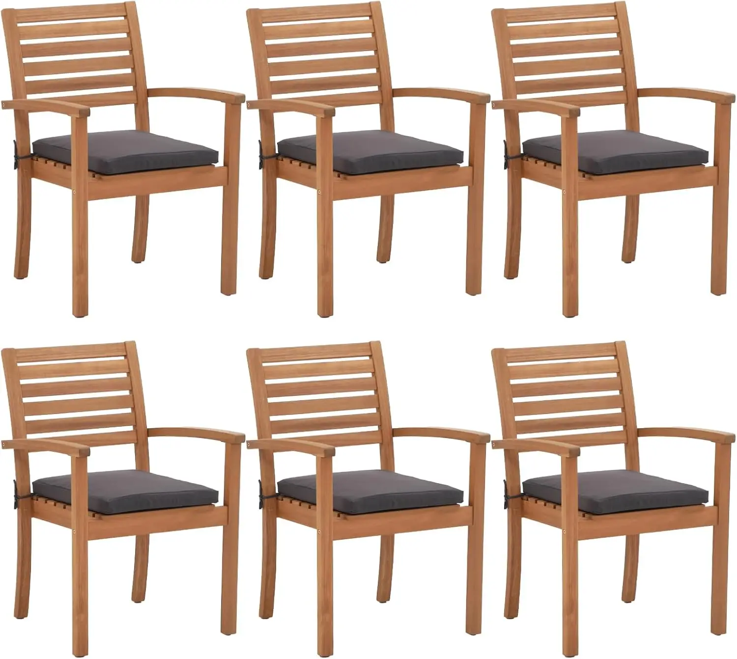 Acacia Wooden Chairs Set Of Six Outdoor Patio Dining Porch Backyard Garden Indoor Dark Grey Cushioned
Acacia Wooden Chairs Set Of Six Outdoor Patio Dining Porch Backyard Garden Indoor Dark Grey Cushioned