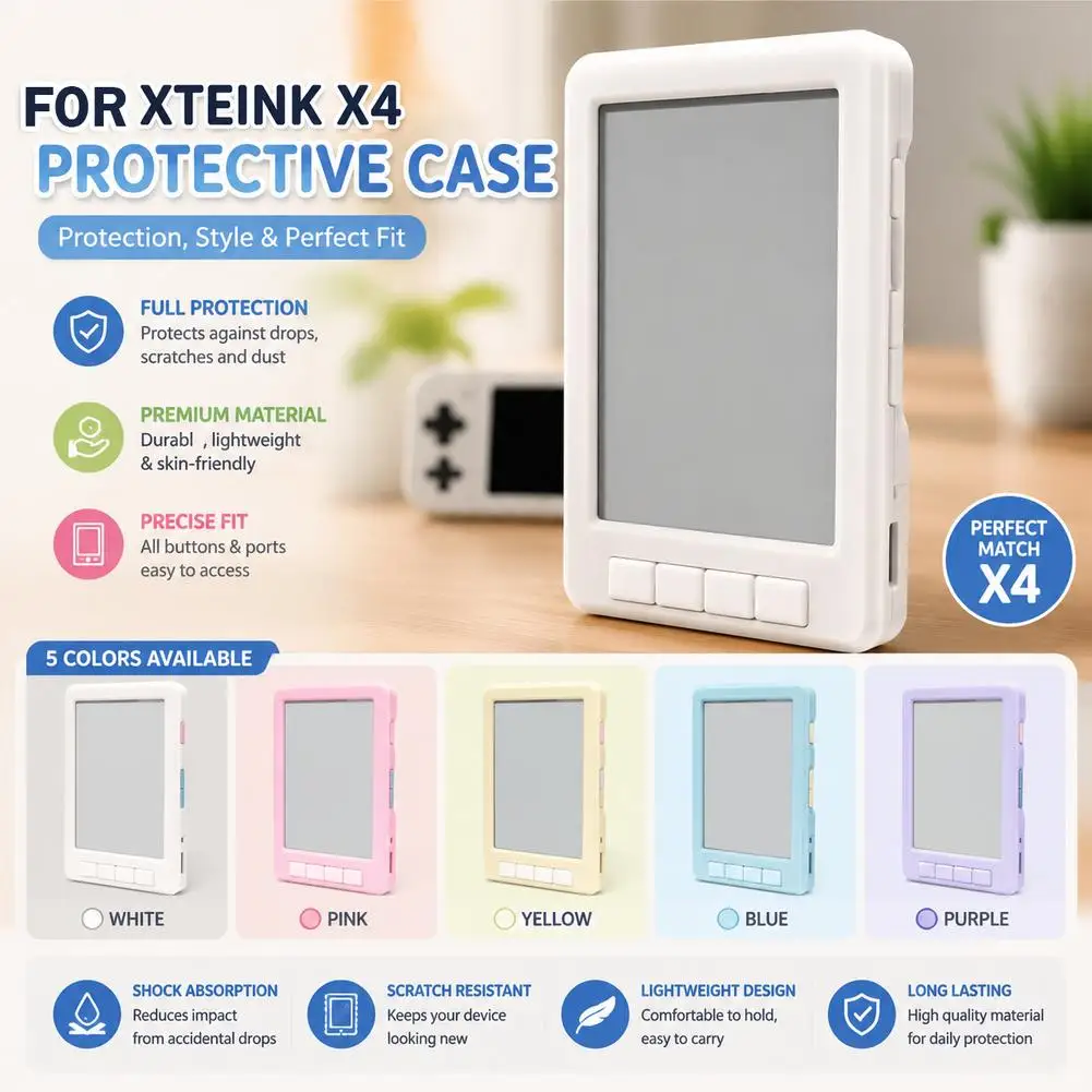 For XTEINK X4 Cartoon Protective Case Multicolor Reader Protective Cover For Xtrink X4 Ink Screen E-book Reader Accessories Gift
For XTEINK X4 Cartoon Protective Case Multicolor Reader Protective Cover For Xtrink X4 Ink Screen E-book Reader Accessories Gift