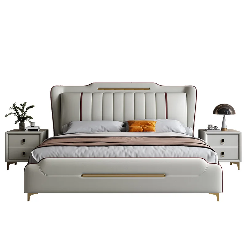 Italian minimalist leather , master bedroom , light luxury high end atmospheric modern bed
Italian minimalist leather , master bedroom , light luxury high end atmospheric modern bed