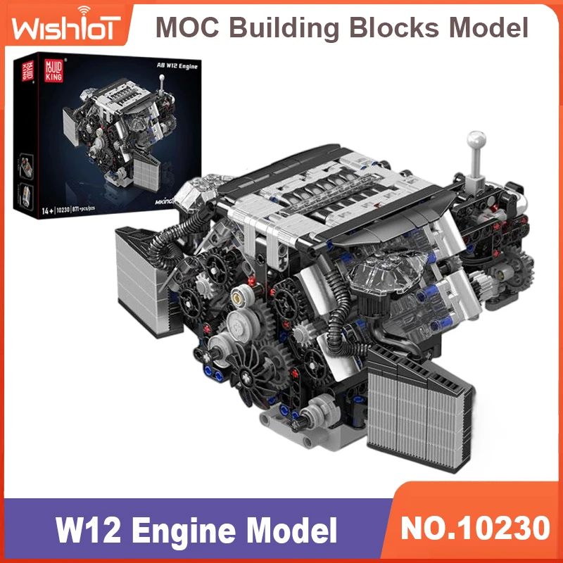 10230 Sedan W12 Engine Model 871pcs DIY Building Blocks Parts Set Brick Assembly Engine Brick Toys Kids Christmas Gift
10230 Sedan W12 Engine Model 871pcs DIY Building Blocks Parts Set Brick Assembly Engine Brick Toys Kids Christmas Gift