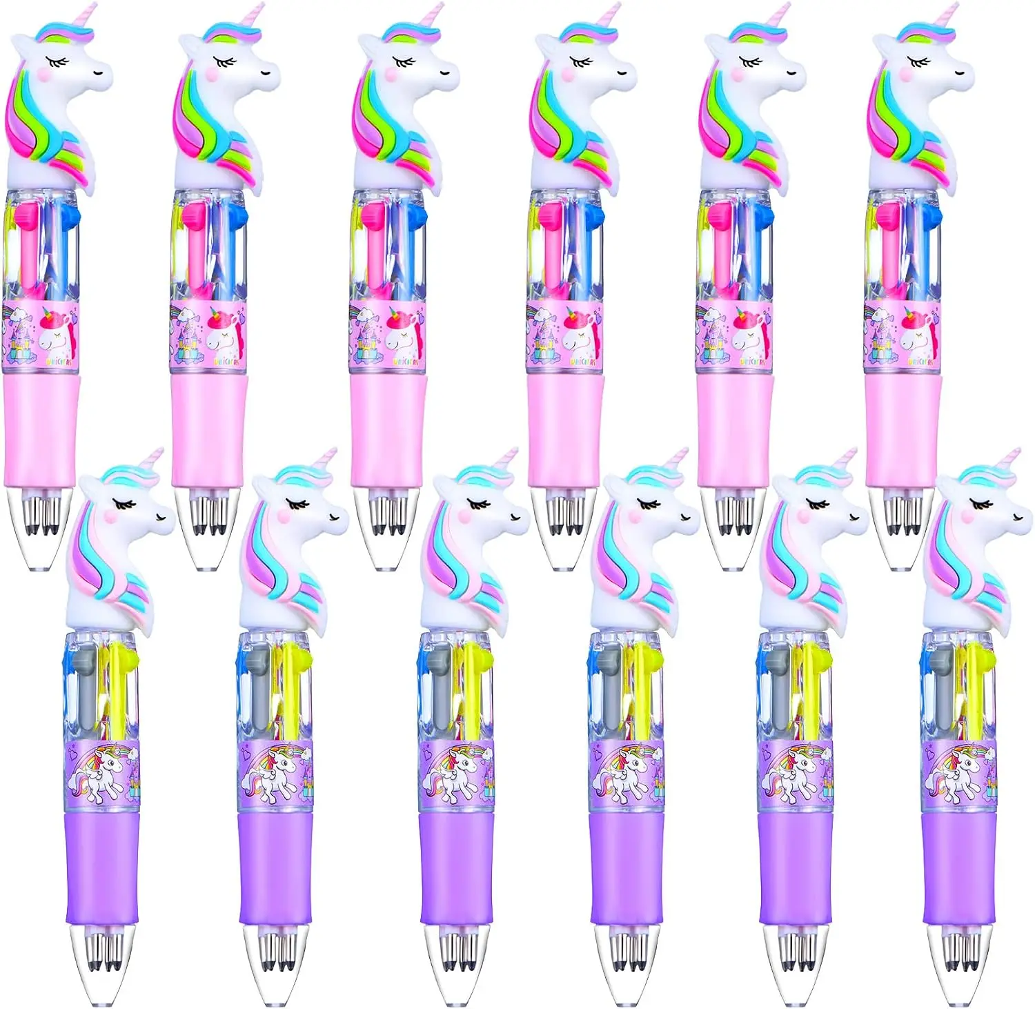 Chinco 12 Pieces Retractable Unicorn Pens 4-in-1 Multicolor Ballpoint Pen Unicorn Candy Party Favor Colored Ink Mini Party Favors for Girls Kids Classroom Prizes Birthday Gifts(Unicorn Style)
Chinco 12 Pieces Retractable Unicorn Pens 4-in-1 Multicolor Ballpoint Pen Unicorn Candy Party Favor Colored Ink Mini Party Favors for Girls Kids Classroom Prizes Birthday Gifts(Unicorn Style)