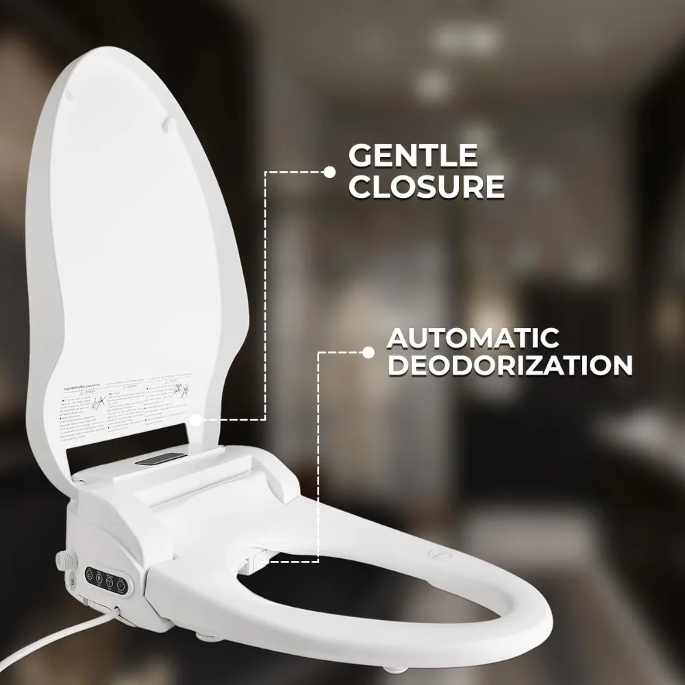 Electric Bidet Toilet Seat - Heated Self-Cleaning Elongated Design with Wireless Remote & Warm Water
Electric Bidet Toilet Seat - Heated Self-Cleaning Elongated Design with Wireless Remote & Warm Water