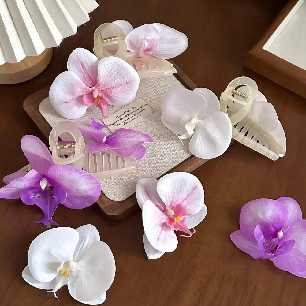 Sweet Butterfly Orchid Hair Claw Vacation Style Hair Accessories Orchid Flower Hairpin Headdress Duckbill Clip
Sweet Butterfly Orchid Hair Claw Vacation Style Hair Accessories Orchid Flower Hairpin Headdress Duckbill Clip
