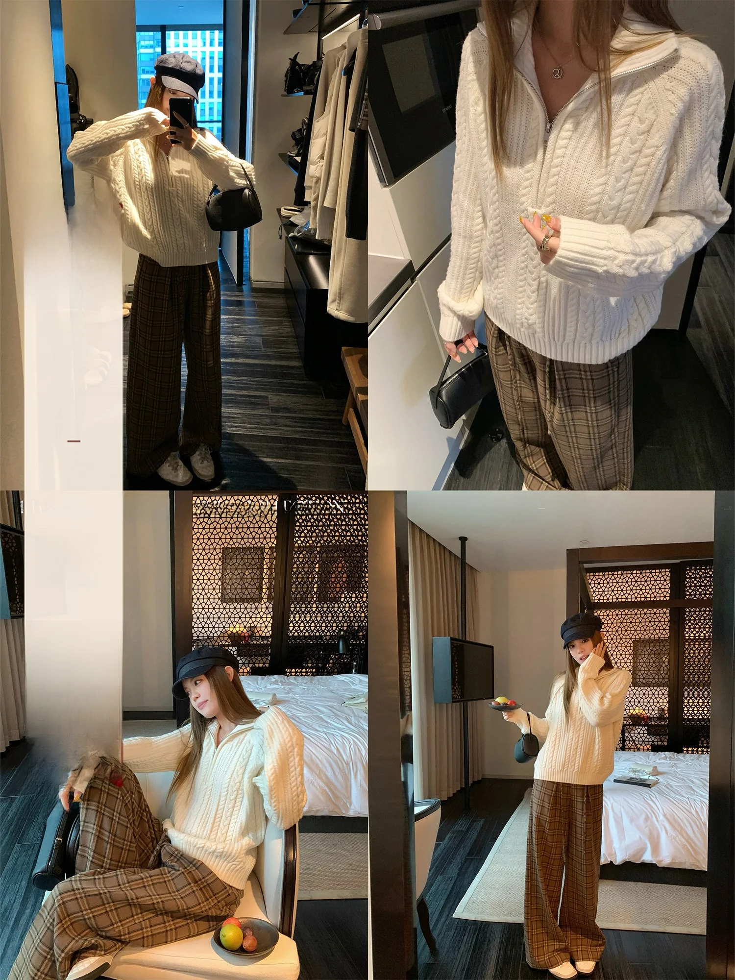 Женский вязаный свитер с высоким воротником на молнии, осенне-зимний, модный, вязаный топ с узором косы, с открытым воротом, с длинными рукавами
Женский вязаный свитер с высоким воротником на молнии, осенне-зимний, модный, вязаный топ с узором косы, с открытым воротом, с длинными рукавами