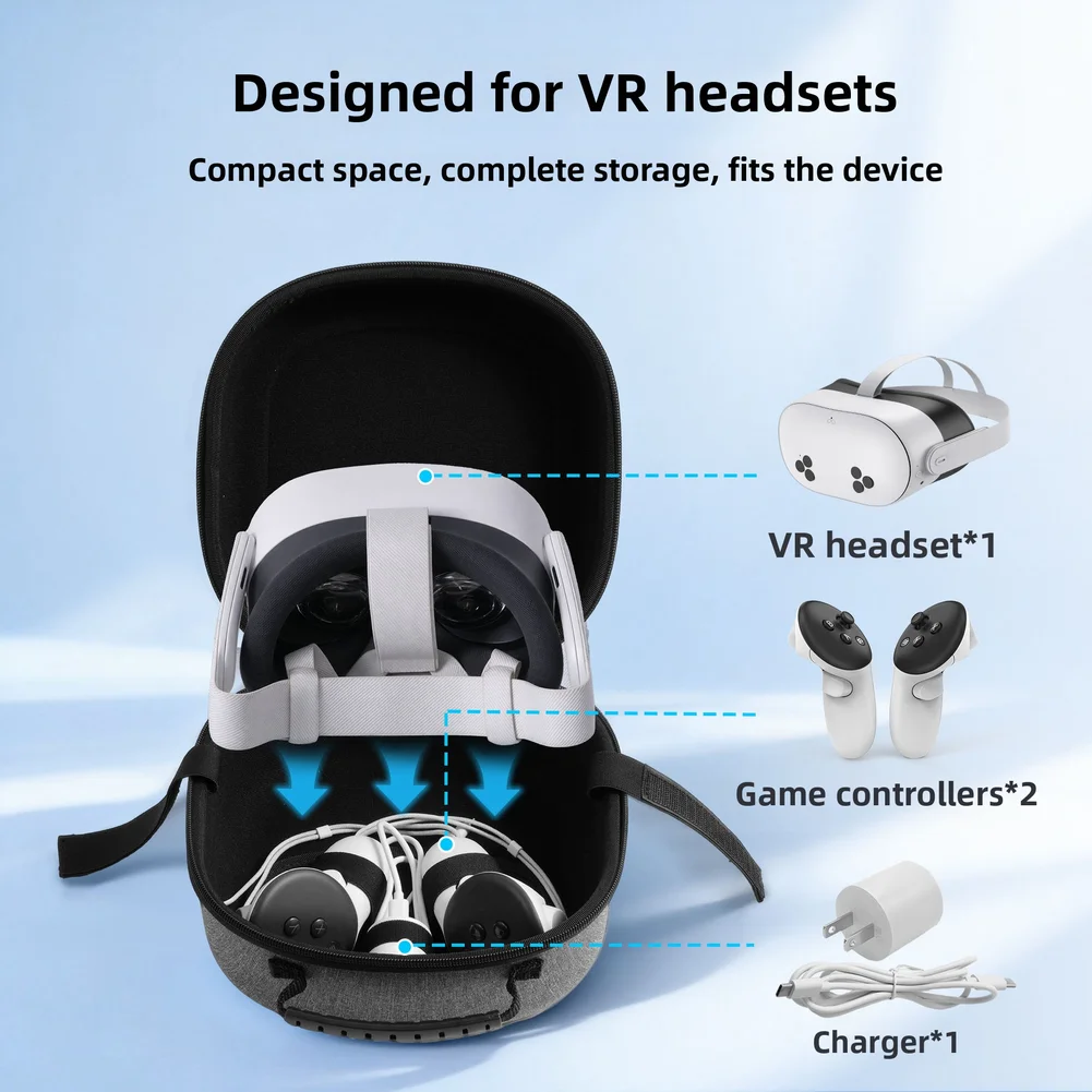 Handheld Storage Box For Meta 323S Compact Hard Shell VR-Headset Carrying Case Protective Handbag VR Game Accessories
Handheld Storage Box For Meta 323S Compact Hard Shell VR-Headset Carrying Case Protective Handbag VR Game Accessories