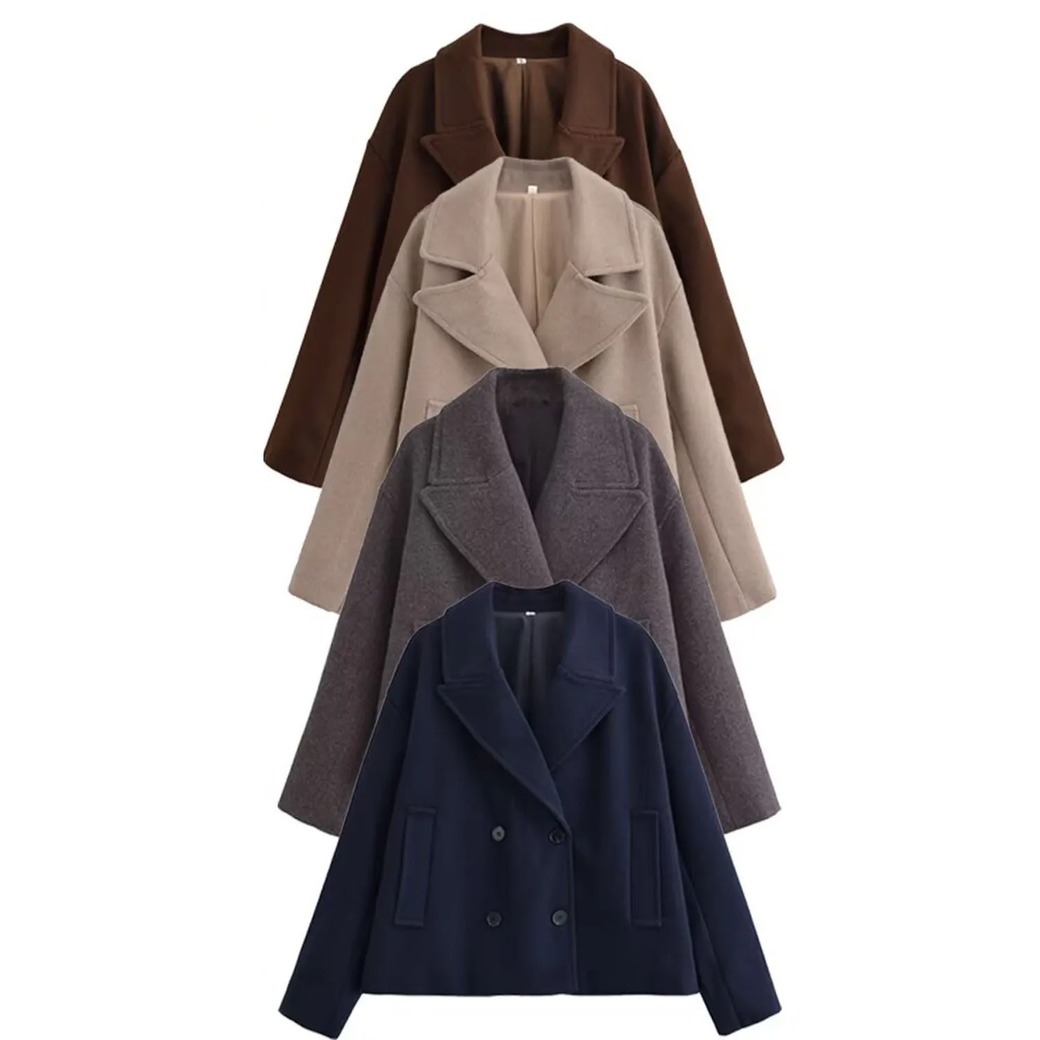 Chic short wool coat. Versatile and trendy, the perfect new staple to elevate any outfit.
Chic short wool coat. Versatile and trendy, the perfect new staple to elevate any outfit.