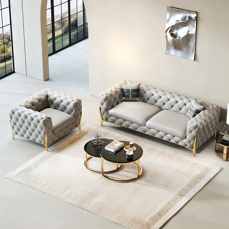 Modern Simple Luxury American Style Three-Person Leather Sofa Genuine Leather for Office Living Room Large Small Apartment
Modern Simple Luxury American Style Three-Person Leather Sofa Genuine Leather for Office Living Room Large Small Apartment