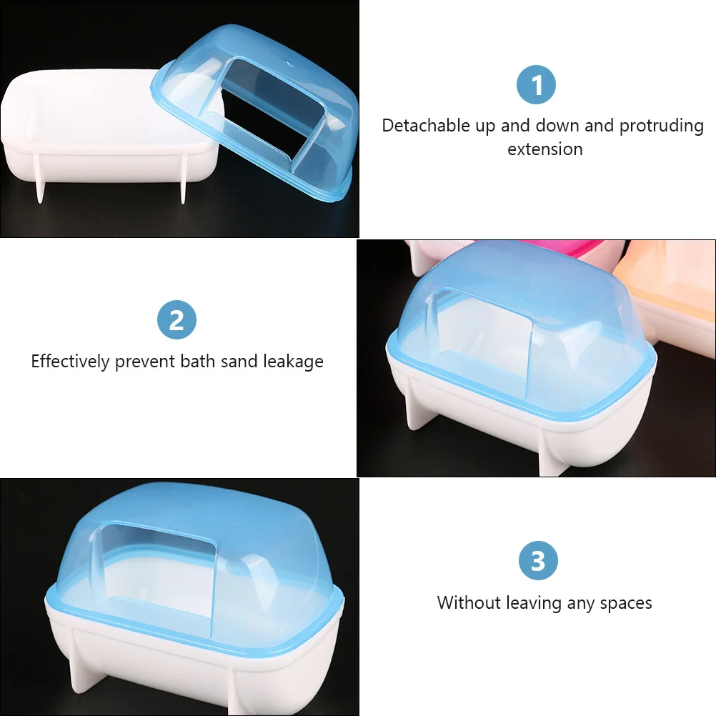 3pcs Hamster Sand Bath Container Compact Lightweight Detachable Transparent Wall Easy Clean Pet Bathroom Supplies Hamster
3pcs Hamster Sand Bath Container Compact Lightweight Detachable Transparent Wall Easy Clean Pet Bathroom Supplies Hamster