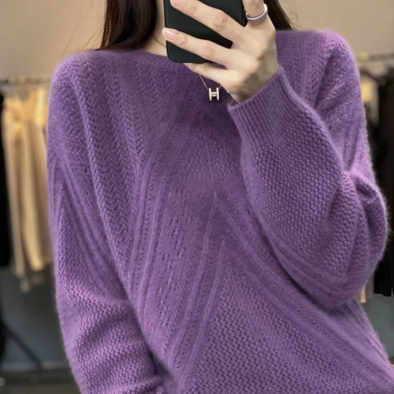 Winter sweater thickened 100% Australian wool knitted round neck warm loose pullover fashion black simple style coat2022ZEHANGSE
Winter sweater thickened 100% Australian wool knitted round neck warm loose pullover fashion black simple style coat2022ZEHANGSE