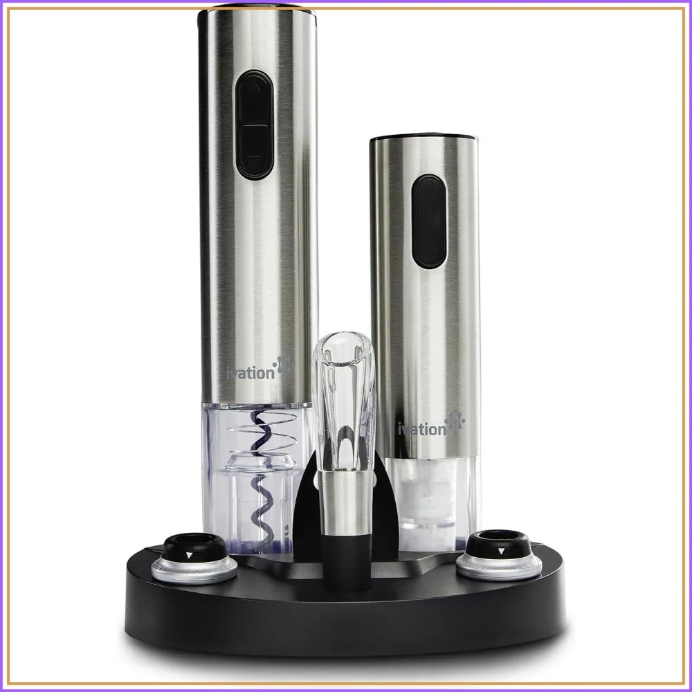 Electric Wine Gift Set - Bottle Opener, Aerator, Vacuum Preserver, Stoppers, Foil Cutter & Charging Base
Electric Wine Gift Set - Bottle Opener, Aerator, Vacuum Preserver, Stoppers, Foil Cutter & Charging Base