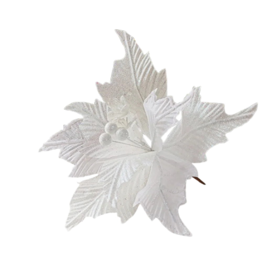 2pcs 26cm Christmas Glitter Flower DIY Simulation Artificial Poinsettia Flower Realistic Hanging Sequins Flower
2pcs 26cm Christmas Glitter Flower DIY Simulation Artificial Poinsettia Flower Realistic Hanging Sequins Flower