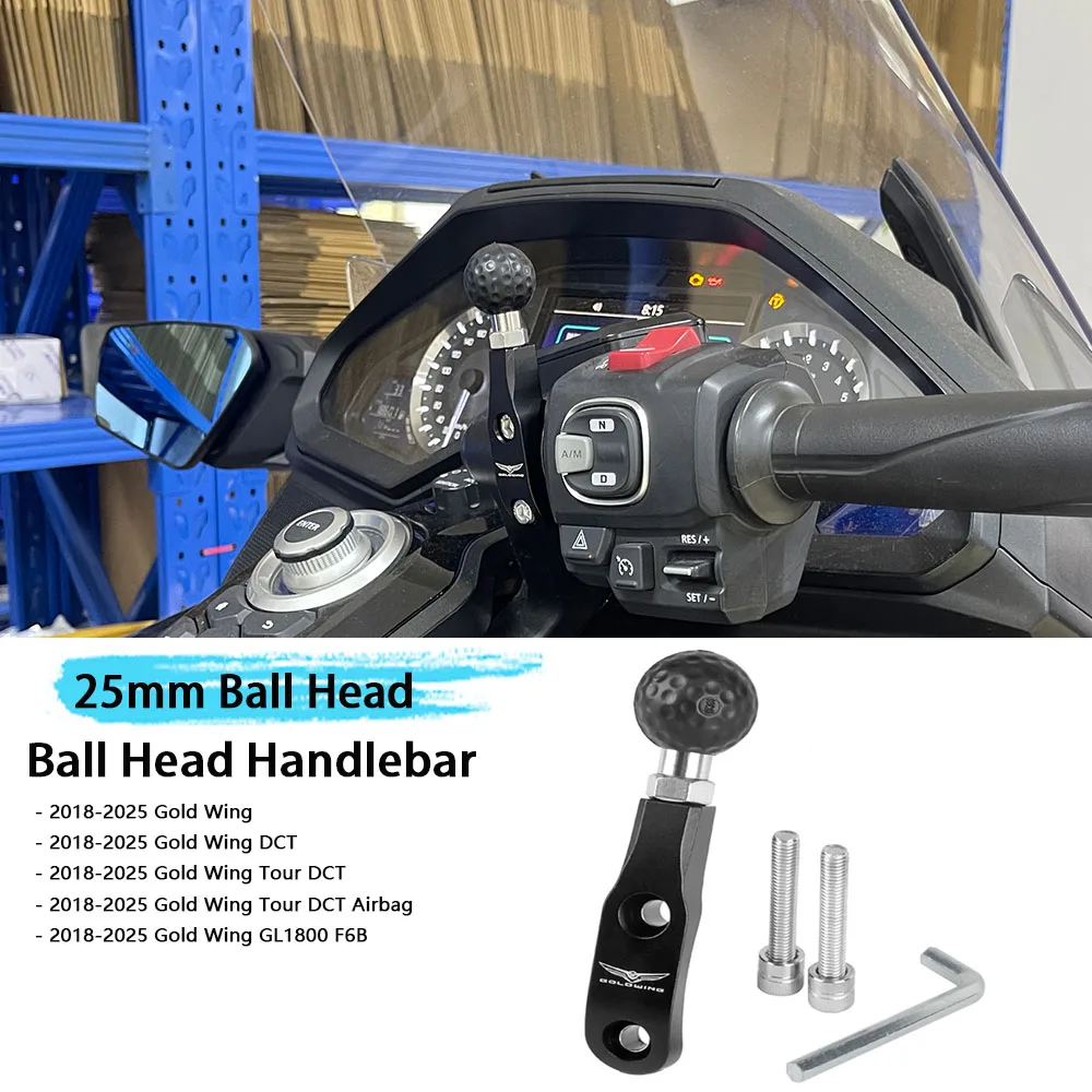 Motorcycle GPS Navigation Holder Mobile Phone Bracket 25mm Ball Head Extension For Honda Gold Wing GL 1800 GL1800 F6B 2018-2025
Motorcycle GPS Navigation Holder Mobile Phone Bracket 25mm Ball Head Extension For Honda Gold Wing GL 1800 GL1800 F6B 2018-2025