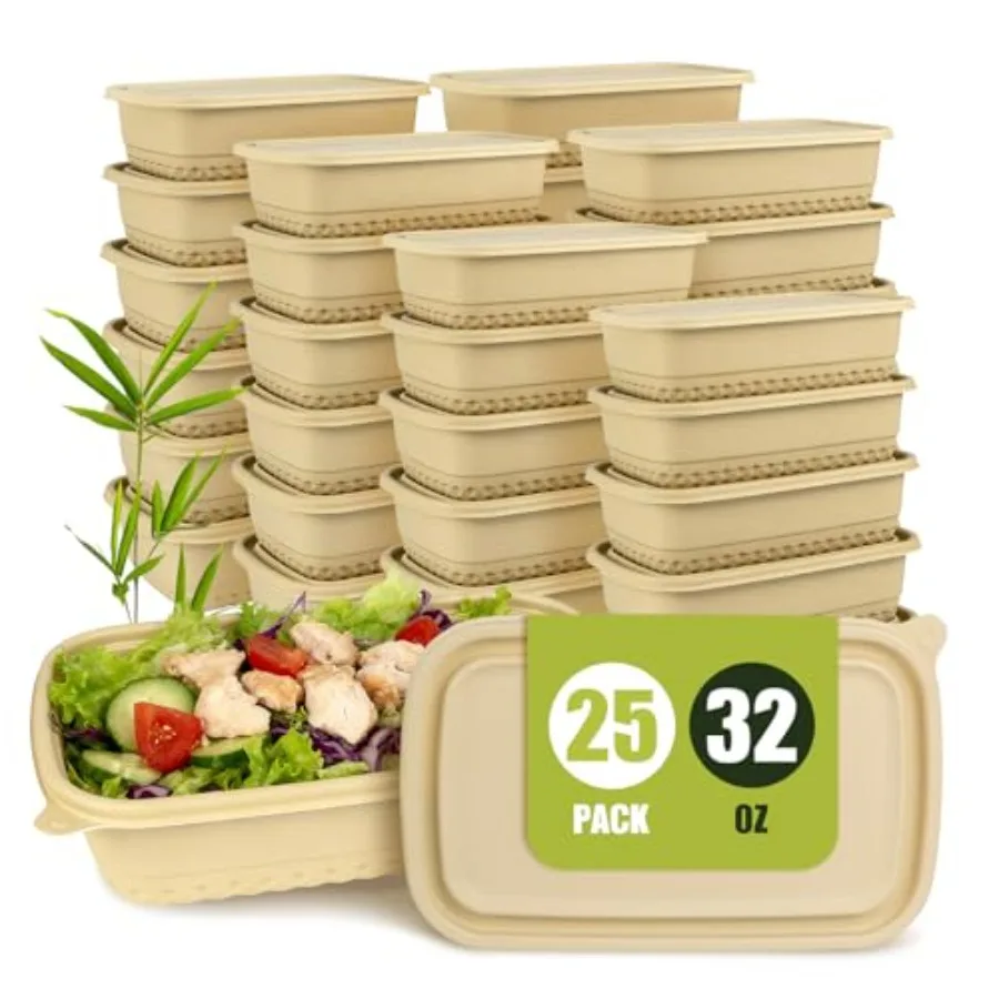Pack pcs Meal Prep Containers Reusable, Bamboo-Powder Food Containers with Lids, Plant-based To Go Containers for Lunch - Micro
Pack pcs Meal Prep Containers Reusable, Bamboo-Powder Food Containers with Lids, Plant-based To Go Containers for Lunch - Micro