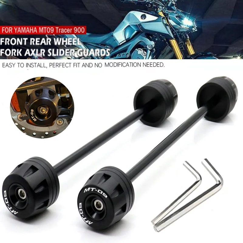 For YAMAHA MT-09 Tracer 900/GT 2021-2023 Motorcycle Wheel Protector Tracer 900 GT Rear Front Axle Fork Crash Slider Protection