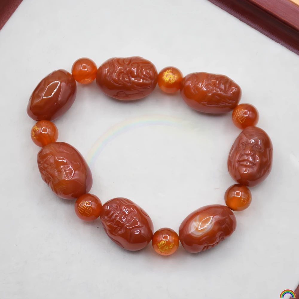 Natural Warring States Red Agate Handstring Carving 18 Arhat Buddha Beads Handstring Men's Simple Jade Bracelet Rwbuy
Natural Warring States Red Agate Handstring Carving 18 Arhat Buddha Beads Handstring Men's Simple Jade Bracelet Rwbuy