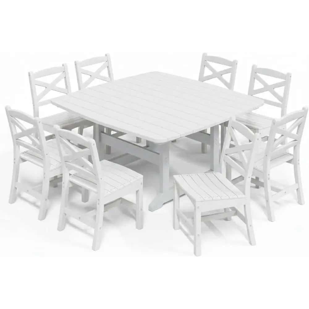 Outdoor Dining Set, HDPE 9-Piece Patio Table and Chairs Set, All-Weather Outdoor Dining Table Set or 8 with Umbrella Hole, Durab
Outdoor Dining Set, HDPE 9-Piece Patio Table and Chairs Set, All-Weather Outdoor Dining Table Set or 8 with Umbrella Hole, Durab