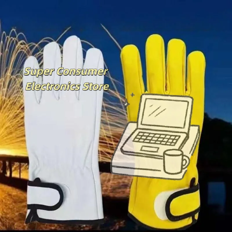 Sheepskin Leather Work Gloves 1 Pair Anti Slip Safety Gloves for Welding Suitable for Construction Workers
Sheepskin Leather Work Gloves 1 Pair Anti Slip Safety Gloves for Welding Suitable for Construction Workers