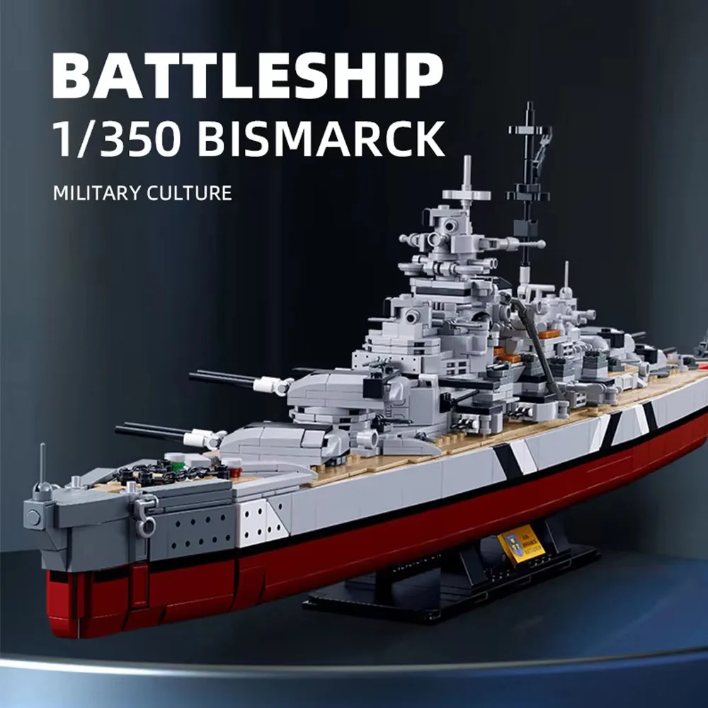 IN STCOK Military USA KMS Bismarck moc the WWII Building Block battle ship model Christmas Classic set kids 1849pcs
IN STCOK Military USA KMS Bismarck moc the WWII Building Block battle ship model Christmas Classic set kids 1849pcs