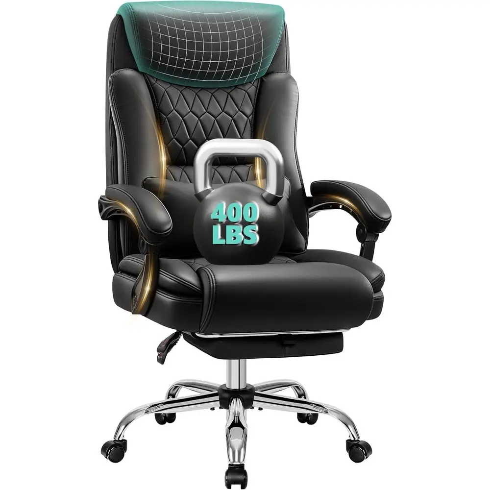 Big and Tall Oice Chair 400lbs - Wide Memory oam Seat with Spring Pack, Reclining Executive Desk Chair with ootrest, Ergonomic H
Big and Tall Oice Chair 400lbs - Wide Memory oam Seat with Spring Pack, Reclining Executive Desk Chair with ootrest, Ergonomic H