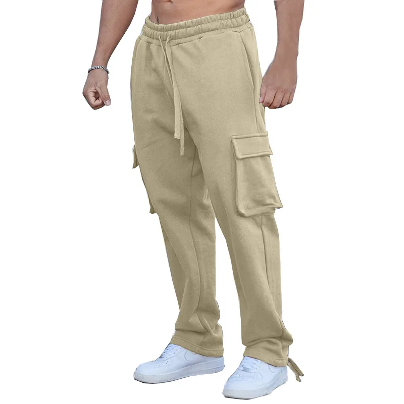 New Multi-pocket Work Pants European and American Men's Hoodies Casual Drawstring Straight Trousers
New Multi-pocket Work Pants European and American Men's Hoodies Casual Drawstring Straight Trousers