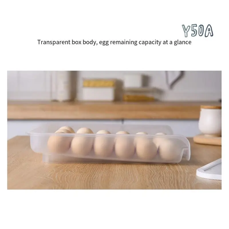 Y50A-Egg Box Transparent Egg Dispenser Refrigerator Crisper Egg Basket Storage Container Kitchen Storage Box
Y50A-Egg Box Transparent Egg Dispenser Refrigerator Crisper Egg Basket Storage Container Kitchen Storage Box