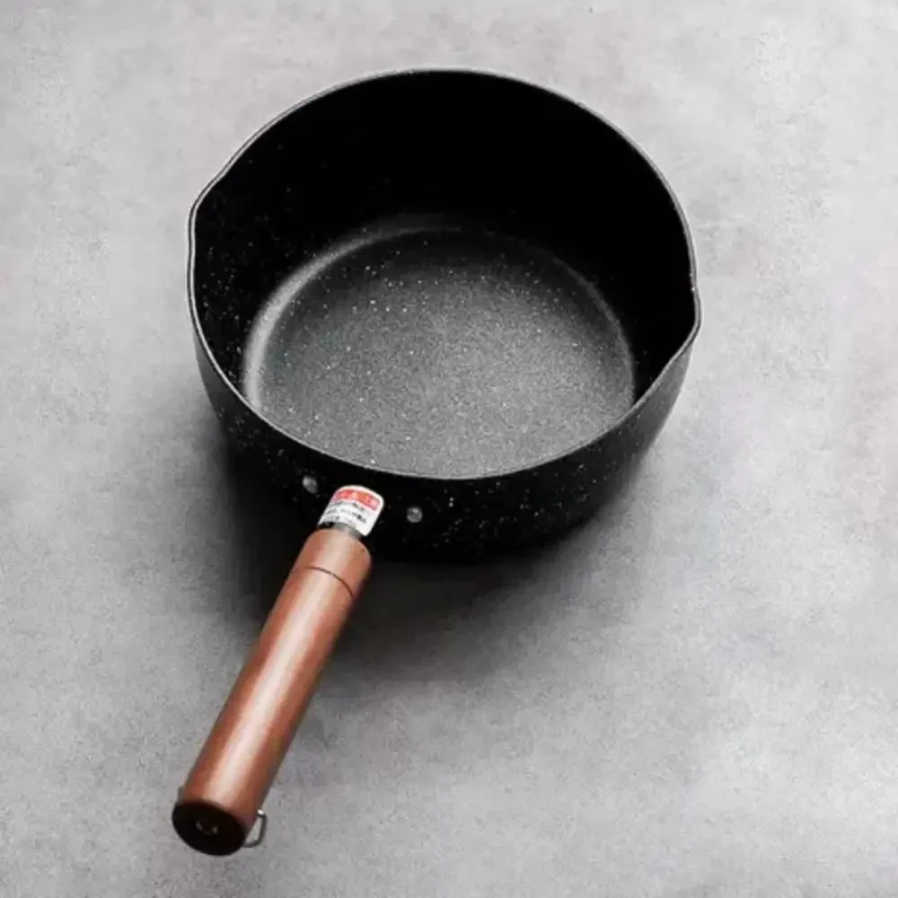 Cookware Non-Stick Milk Pot with Lid and Pour Spout Wood Handle Soup Pot Flat Bottom Japanese Style Cooking Saucepan Noodles
Cookware Non-Stick Milk Pot with Lid and Pour Spout Wood Handle Soup Pot Flat Bottom Japanese Style Cooking Saucepan Noodles
