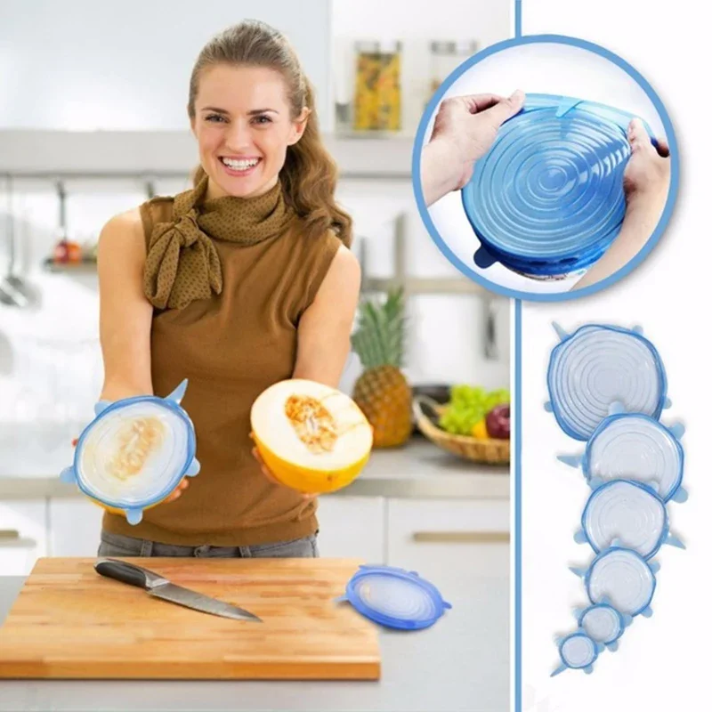 6pcs/Set Silicone Lids for Cups Stretch Suction Cover Universal Cooking Pot Pan Silicone Cover Pan Spill Lid Stopper Bowl Cover
6pcs/Set Silicone Lids for Cups Stretch Suction Cover Universal Cooking Pot Pan Silicone Cover Pan Spill Lid Stopper Bowl Cover