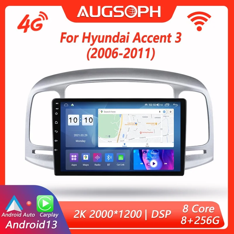 Android 13 Car Radio for Hyundai Accent 3 2006-2011,9inch 2K Multimedia Player with 4G Car Carplay & 2Din
Android 13 Car Radio for Hyundai Accent 3 2006-2011,9inch 2K Multimedia Player with 4G Car Carplay & 2Din