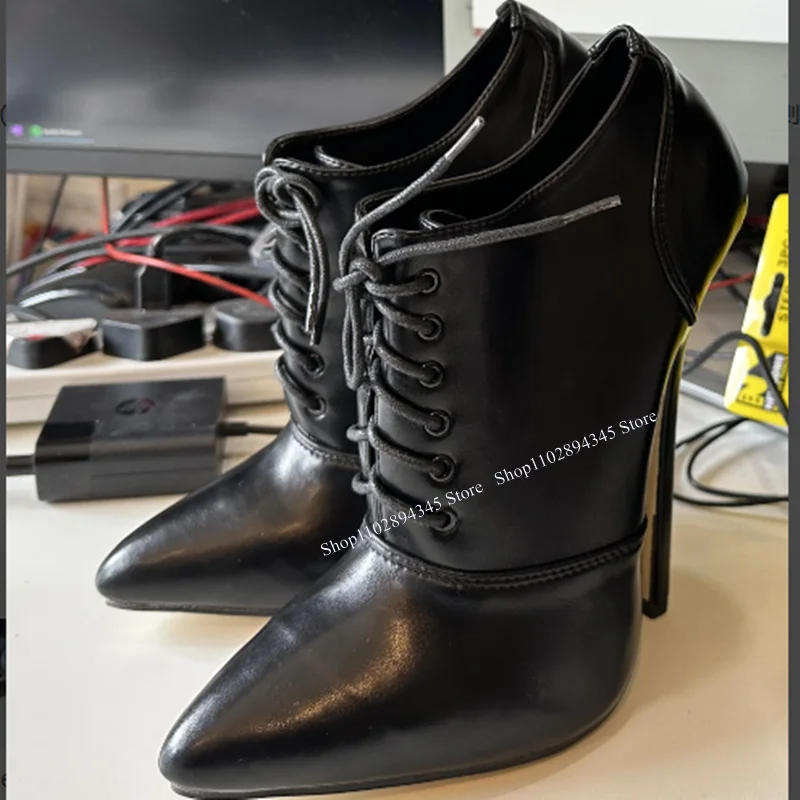 Black Lace Up Matte Leather Pumps Thin High Heel Pointed Toe Fashion Sexy 2025 Summer Big Size Woman Shoes Zapatillas Mujer
Black Lace Up Matte Leather Pumps Thin High Heel Pointed Toe Fashion Sexy 2025 Summer Big Size Woman Shoes Zapatillas Mujer